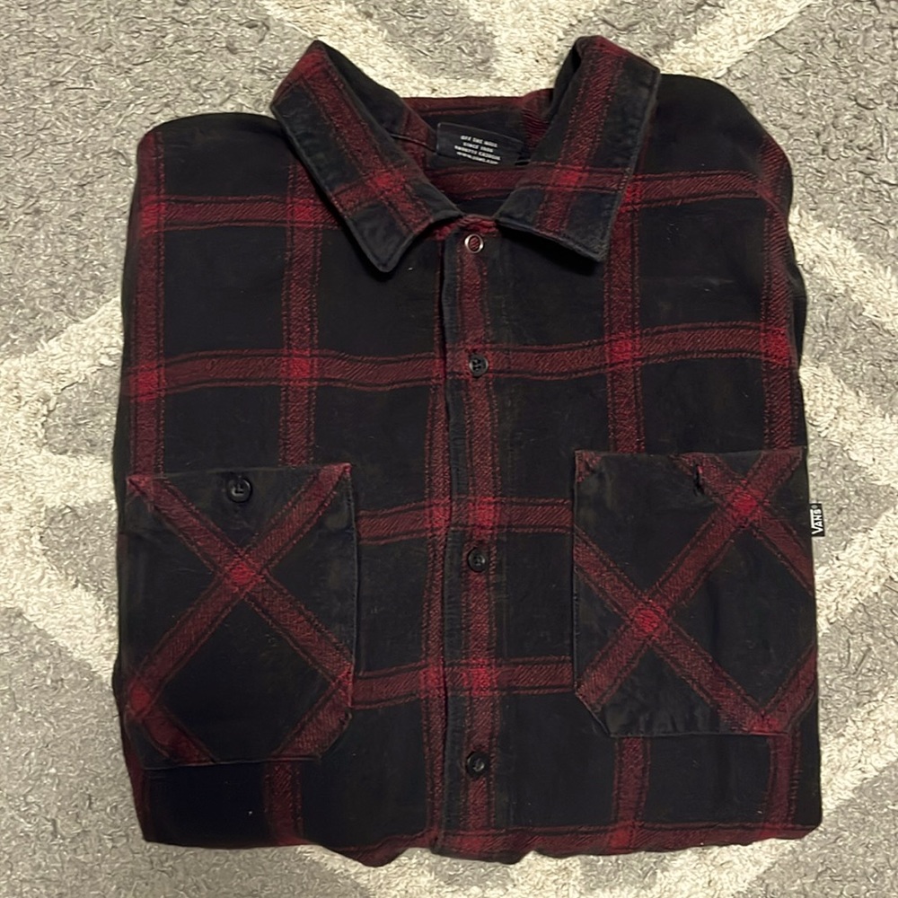 Plaid cotton button down shirt